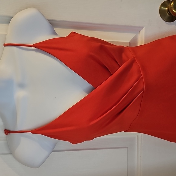 Lulu's dress XS orange-red, fully lined, adjustable straps, zipper in back - Picture 2 of 15